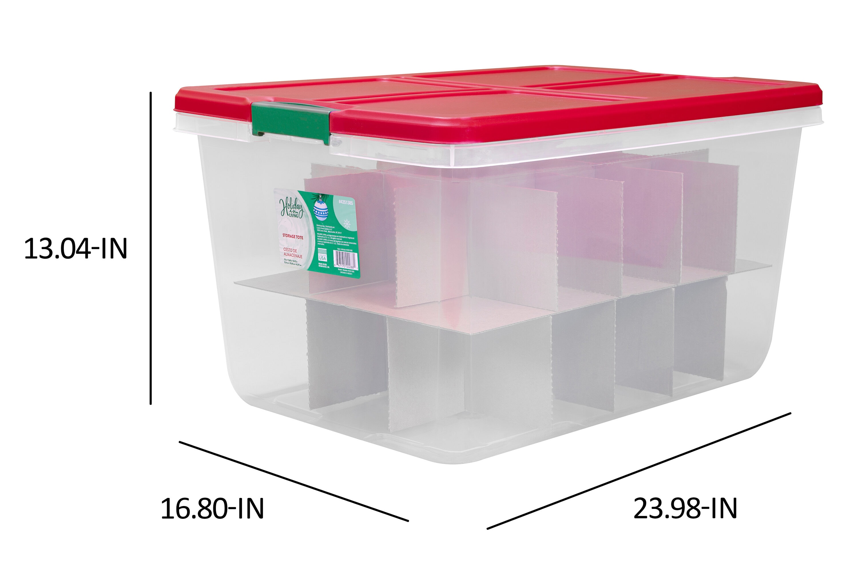 Holiday Living 7256-010-191-192-60 Ornament-Storage - View #11