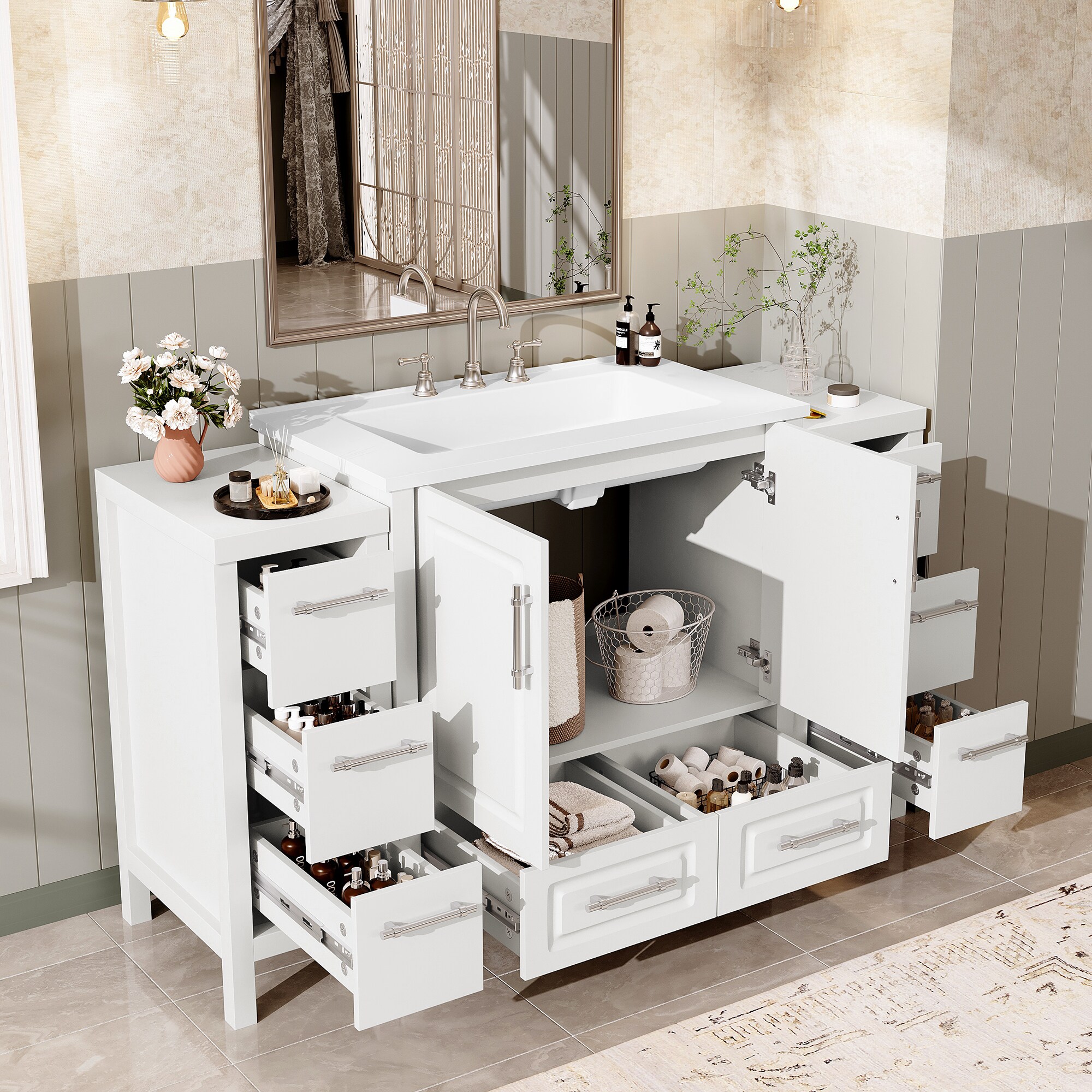 JEAREY LS-LR54-WT Bath-Vanity-Combo - View #6