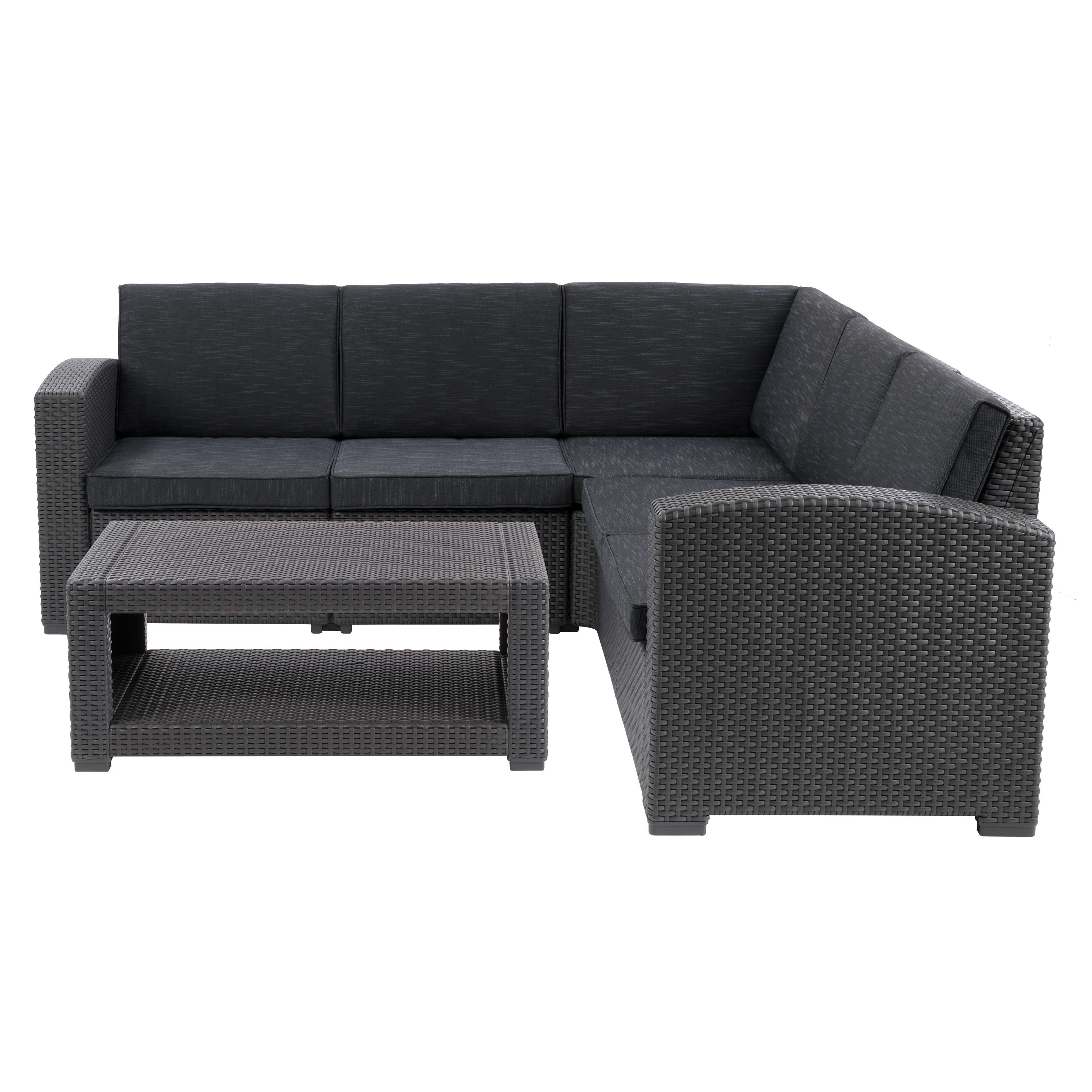 plastic rattan corner sofa