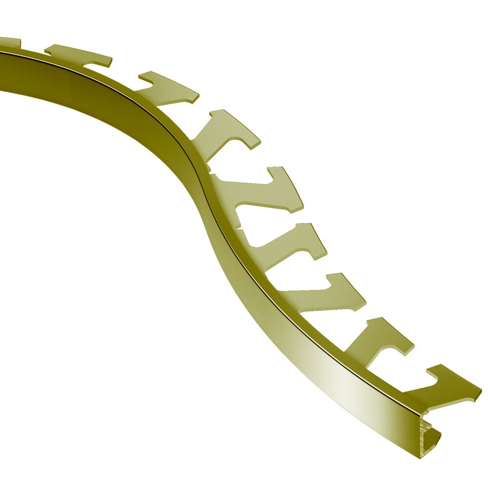 Schluter Systems R/M150 Schiene-Radius 0.563-in W x 98.5-in L Solid Brass Brass L-angle Tile Edge Trim