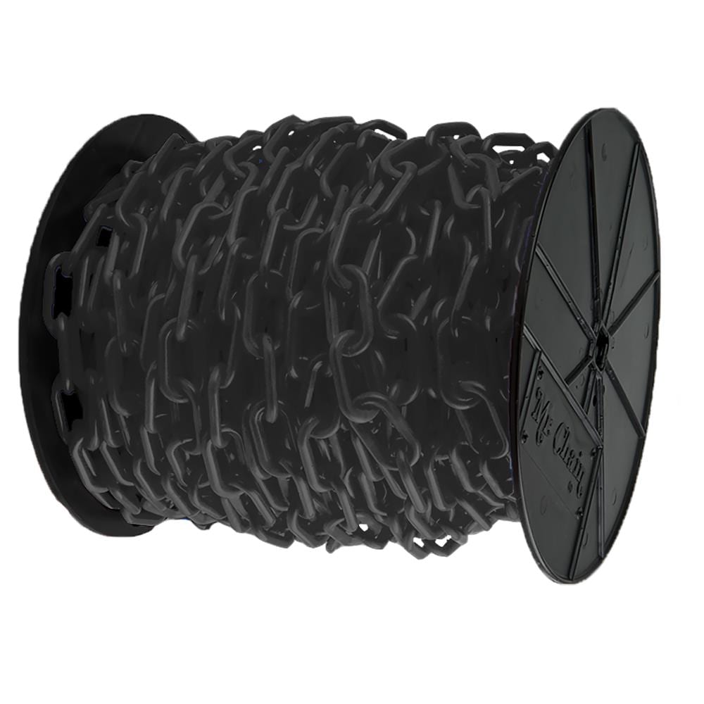 Mr. Chain 51103 2 in (54Mm) X 100 Ft Black Heavy Duty Plastic Barrier Chain On A Reel