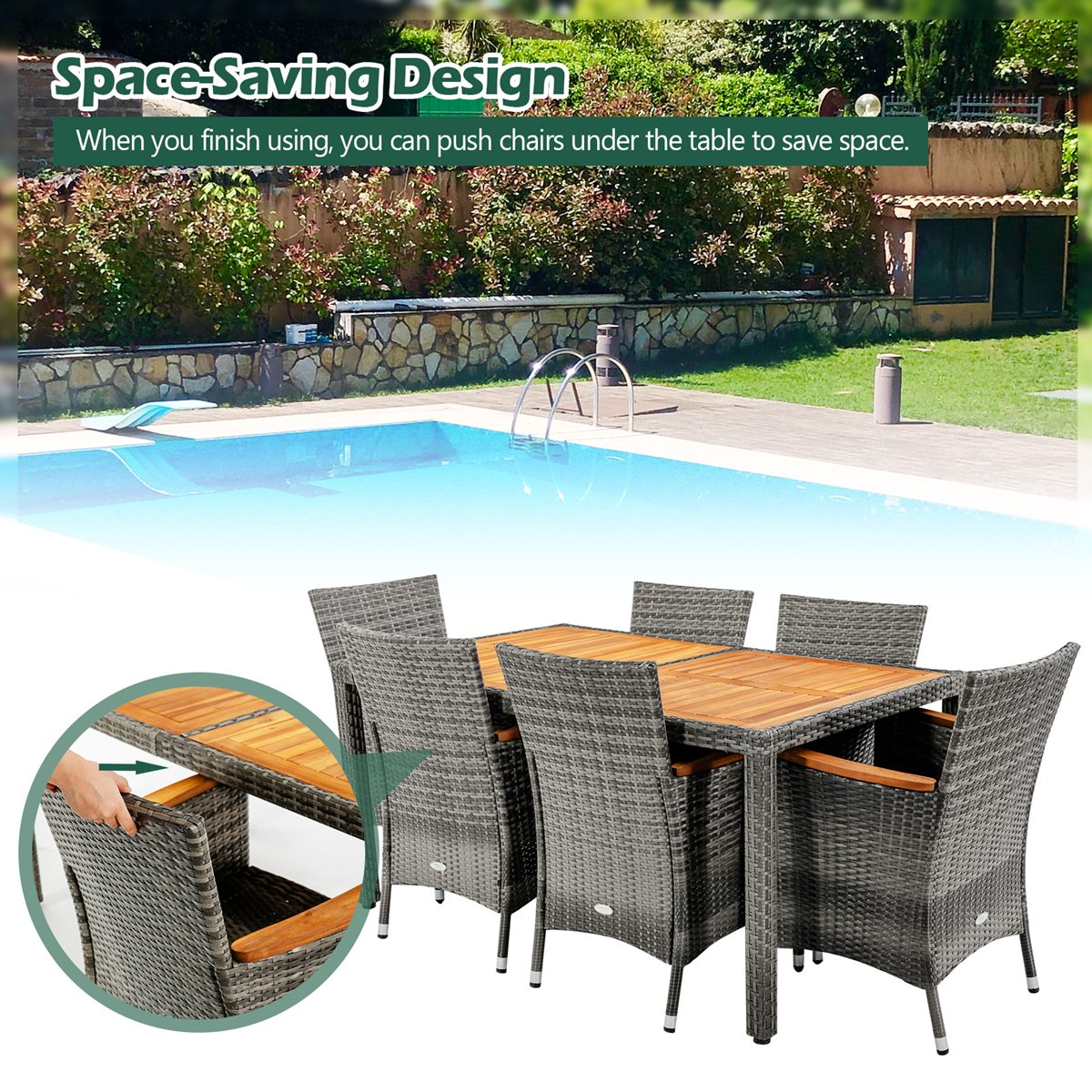 Costway HW67571 Patio-Dining-Sets - View #7