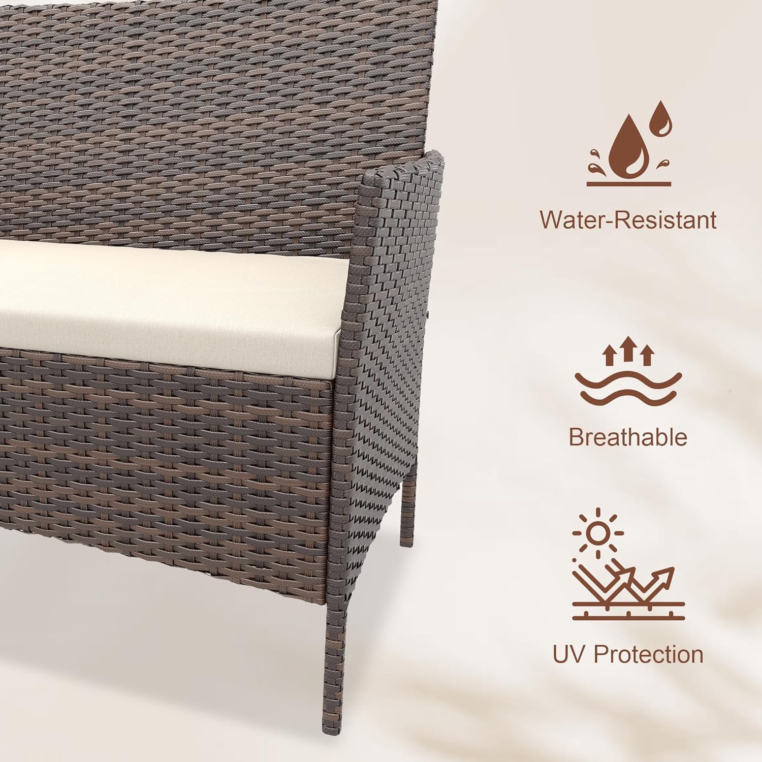 Garvee LS-PATIOSET34UMBROWN Patio-Conversation-Sets - View #5