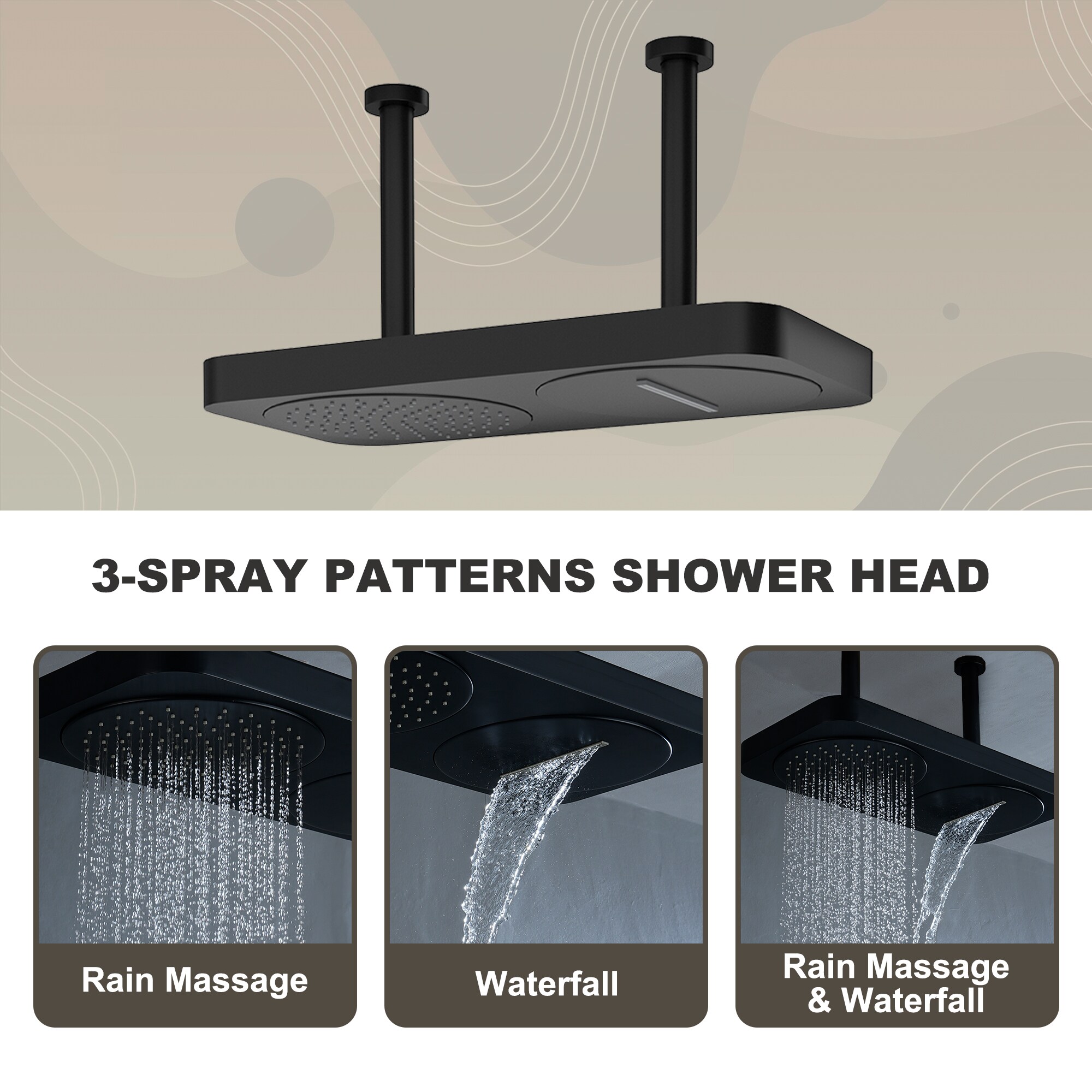 CASAINC KCHS0024-MB Showerhead-Bar-Panels - View #5