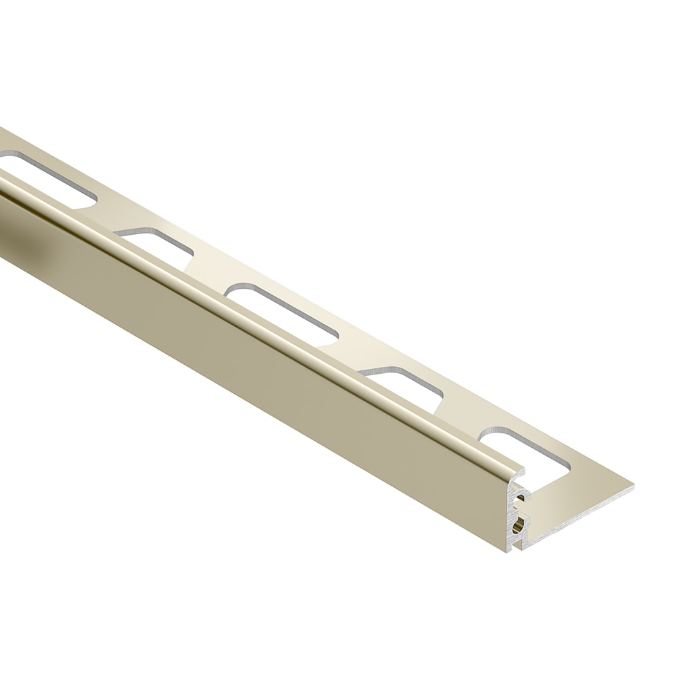 Schluter Systems J125ATG Jolly 0.5-in W x 98.5-in L Polished nickel anodized aluminum Aluminum L-angle Tile Edge Trim