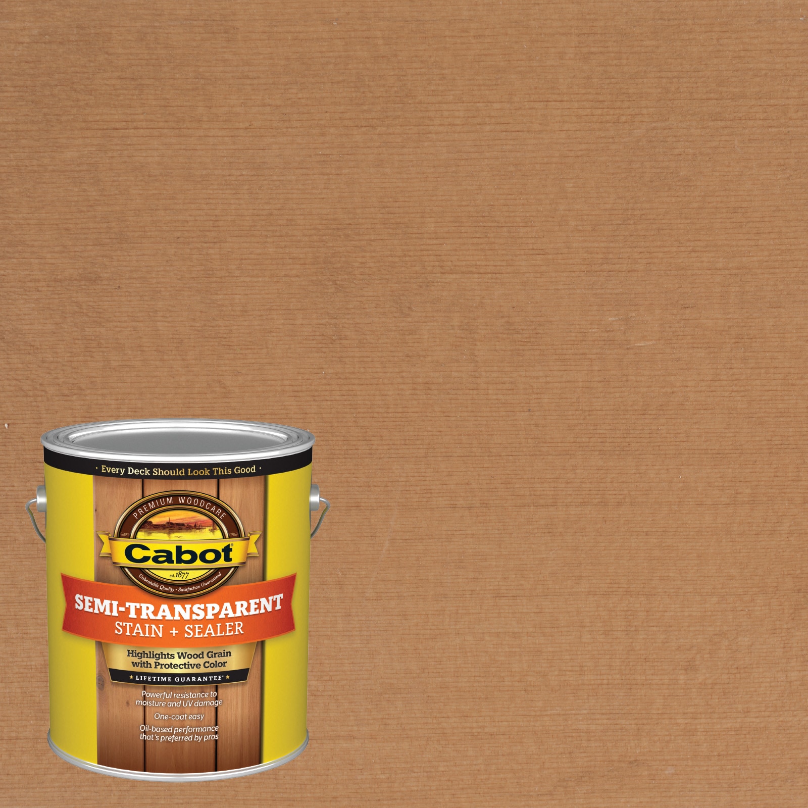 Red Cedar Semi-transparent Exterior Wood Stain and Sealer (1-Gallon) in Brown | - Cabot RED CEDAR-379515