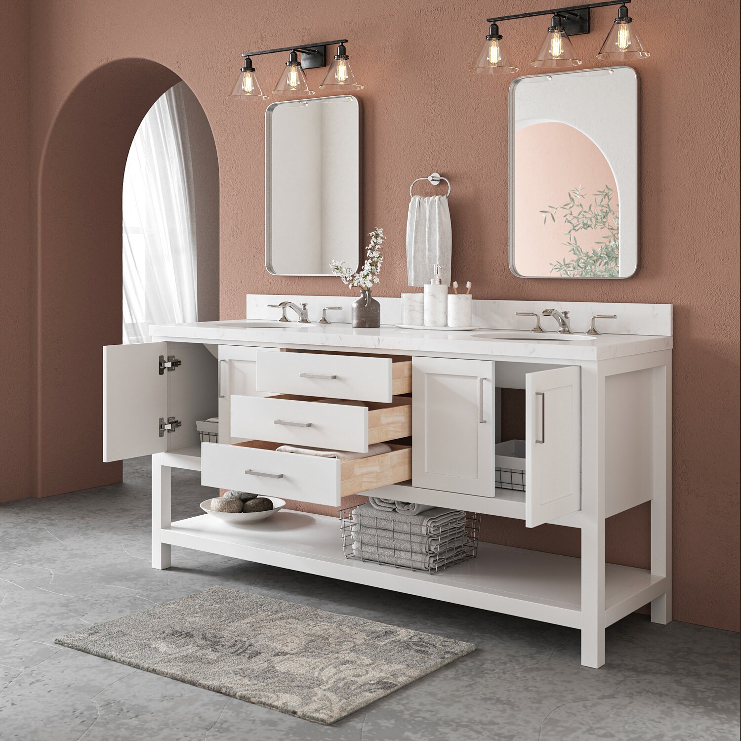 ARIEL S072DCQOVOWHT Bath-Vanity-Combo - View #3