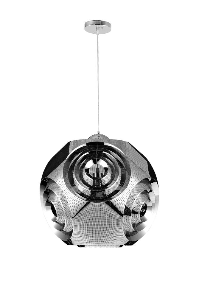 CWI Lighting 1098P15-1-601 Kingsley Chrome Rustic Geometric Hanging Pendant Light