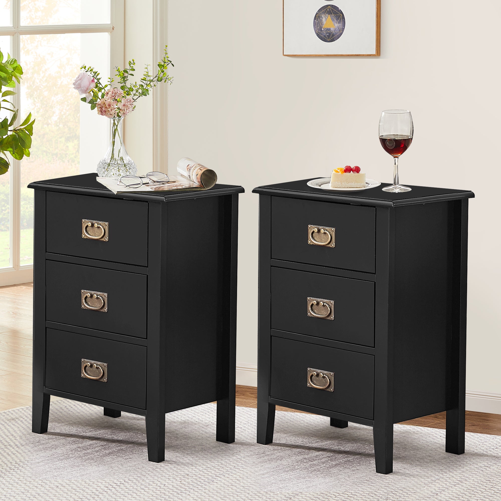 Vecelo LOE-HD-NS15-BLK-A2 nightstands - View #2