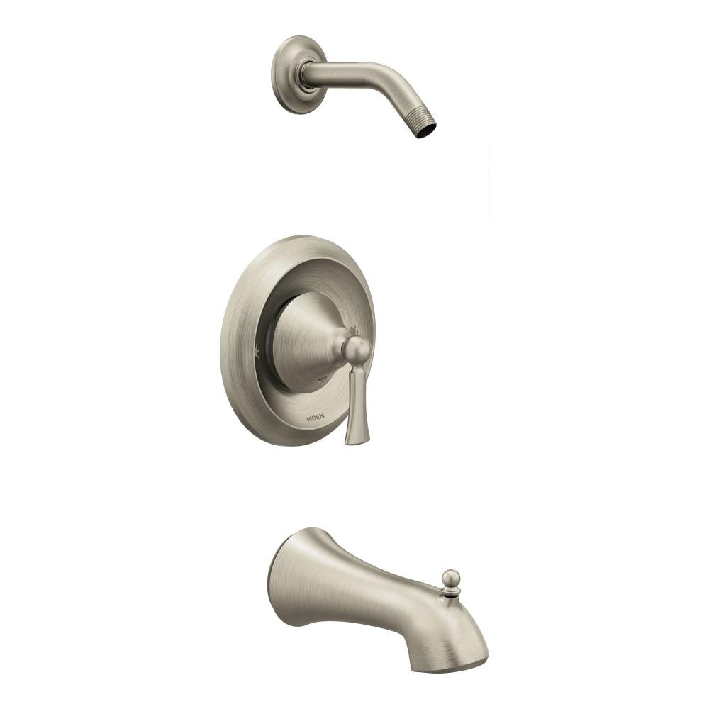 Moen Wynford Brushed Nickel 1-Handle Handle(S) Included Tub and Shower ...