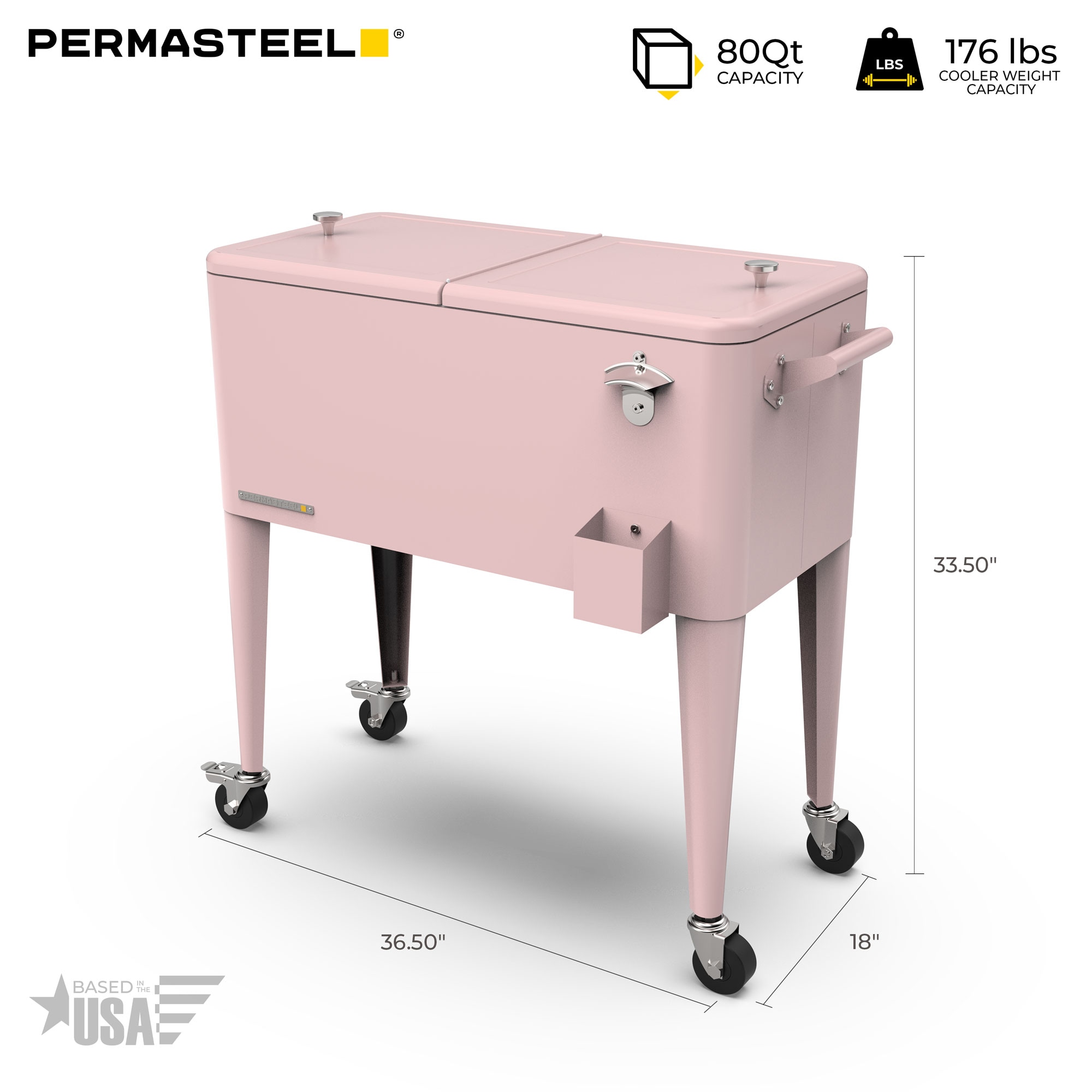 Permasteel PS-203 PINK Beverage-Coolers - View #9