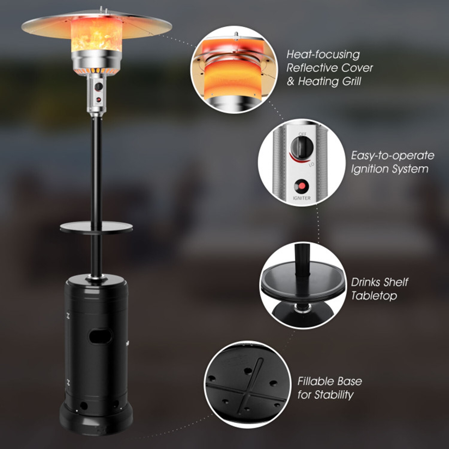 Mondawe MO-HW61848BK Outdoor-Gas-Patio-Heaters - View #5