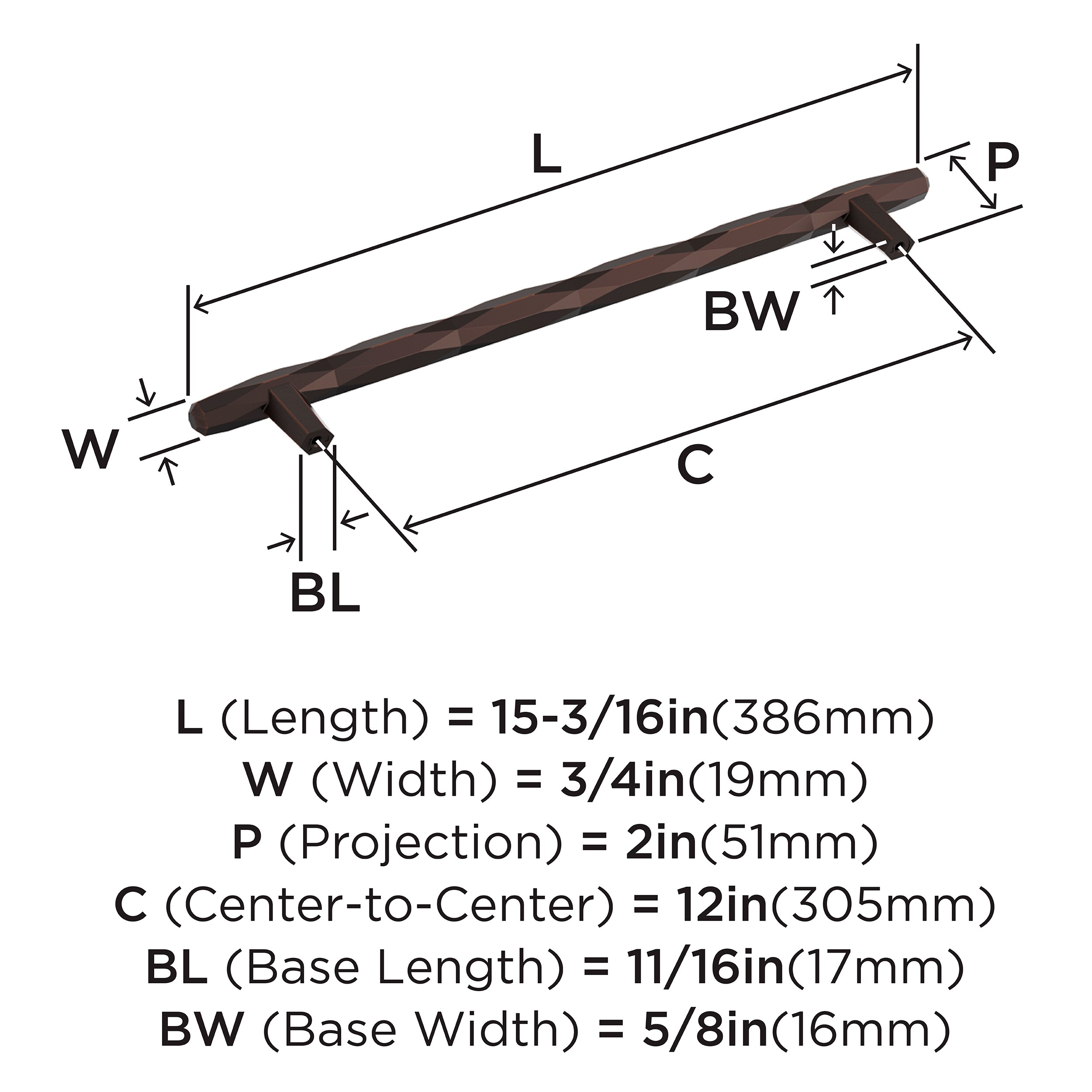 Amerock BP55502ORB Cabinet-Pulls - View #3