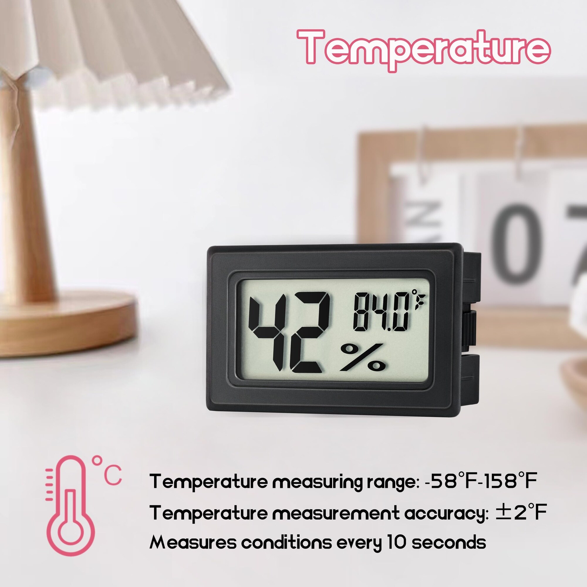 Aoibox LABHR5AS Thermometer-Clock - View #3