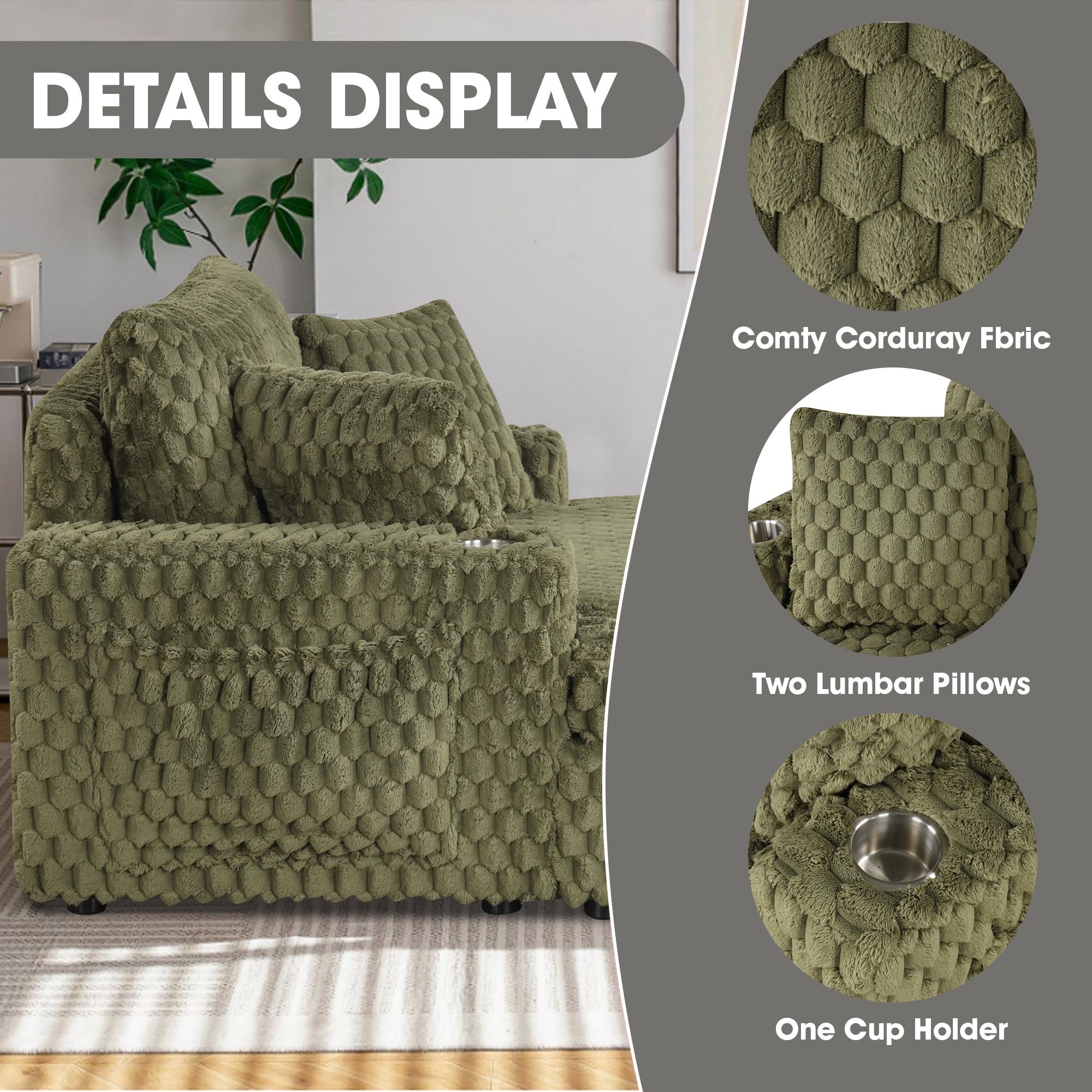 IHOMEadore MDSL69000GR Chaises-Settees - View #3