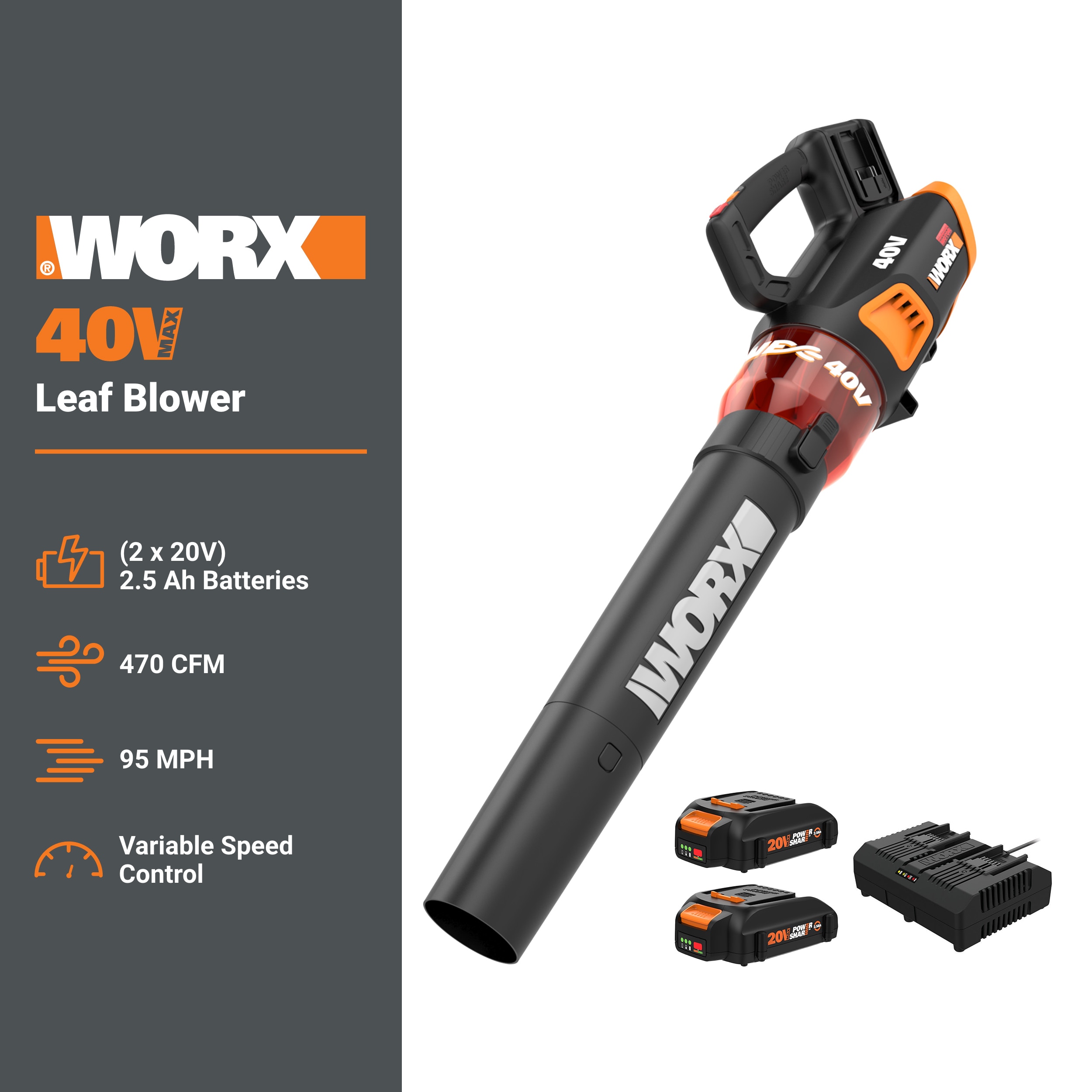 WORX WG584 Cordless-Electric-Blowers - View #3