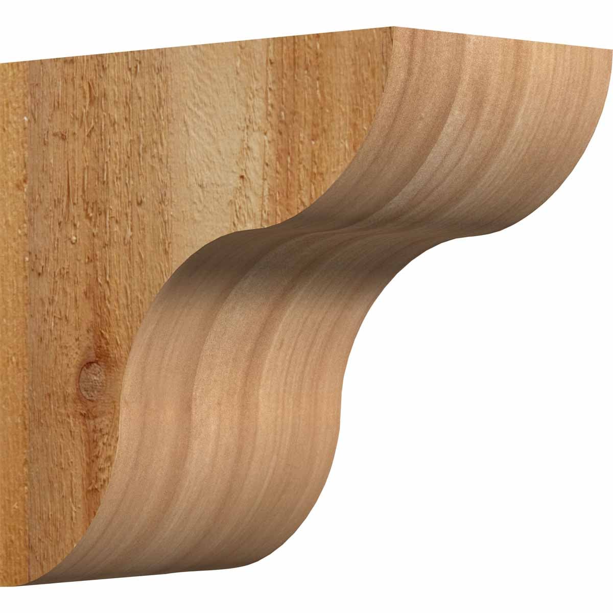 Ekena Millwork COR06X10X10CAR00RWR 6-in x 10-in x 10-in Carmel Unfinished Western red cedar Wood Paintable/Stainable Corbel