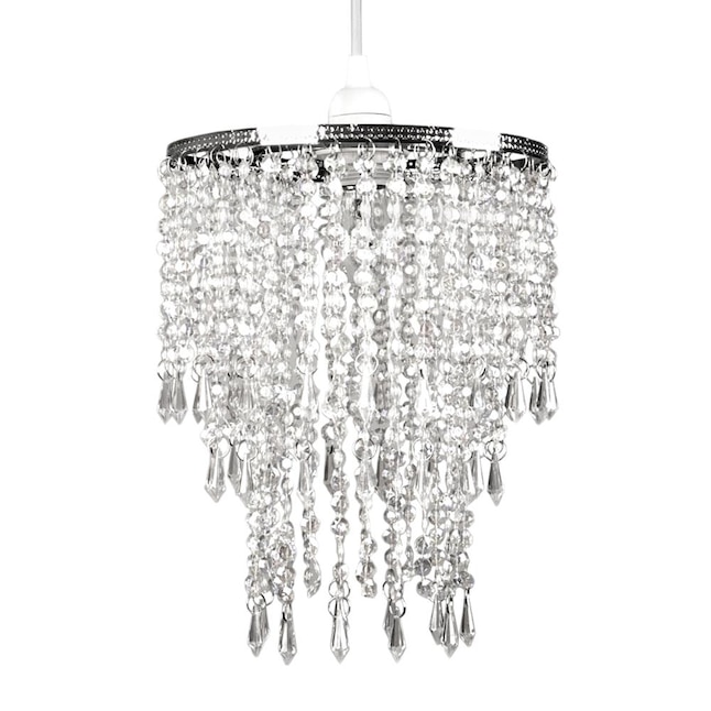 Tadpoles Dangling Pendant Light Shade 12 In X 9 Silver Acrylic Drum Lamp The Shades Department At Com - Clip On Ceiling Light Shade Lowe S