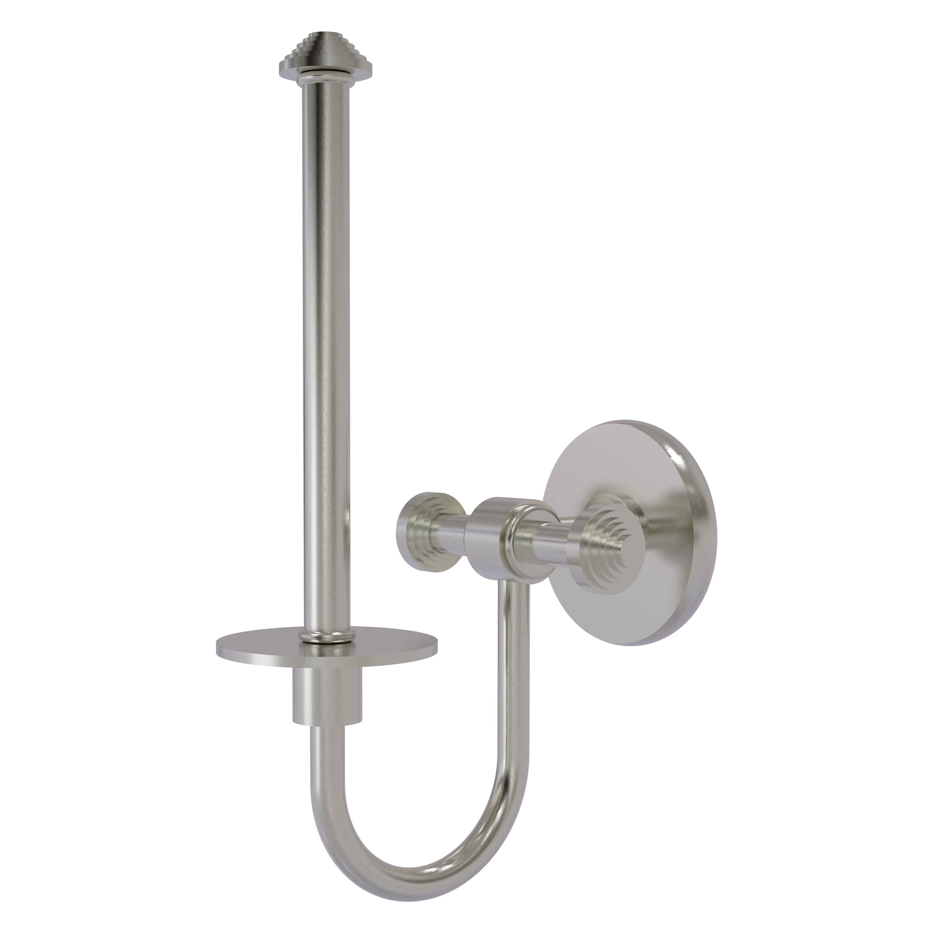 Allied Brass SB-24U-SN Southbeach Satin Nickel Wall mount Single post Toilet Paper Holder 1 -Rolls with Storage