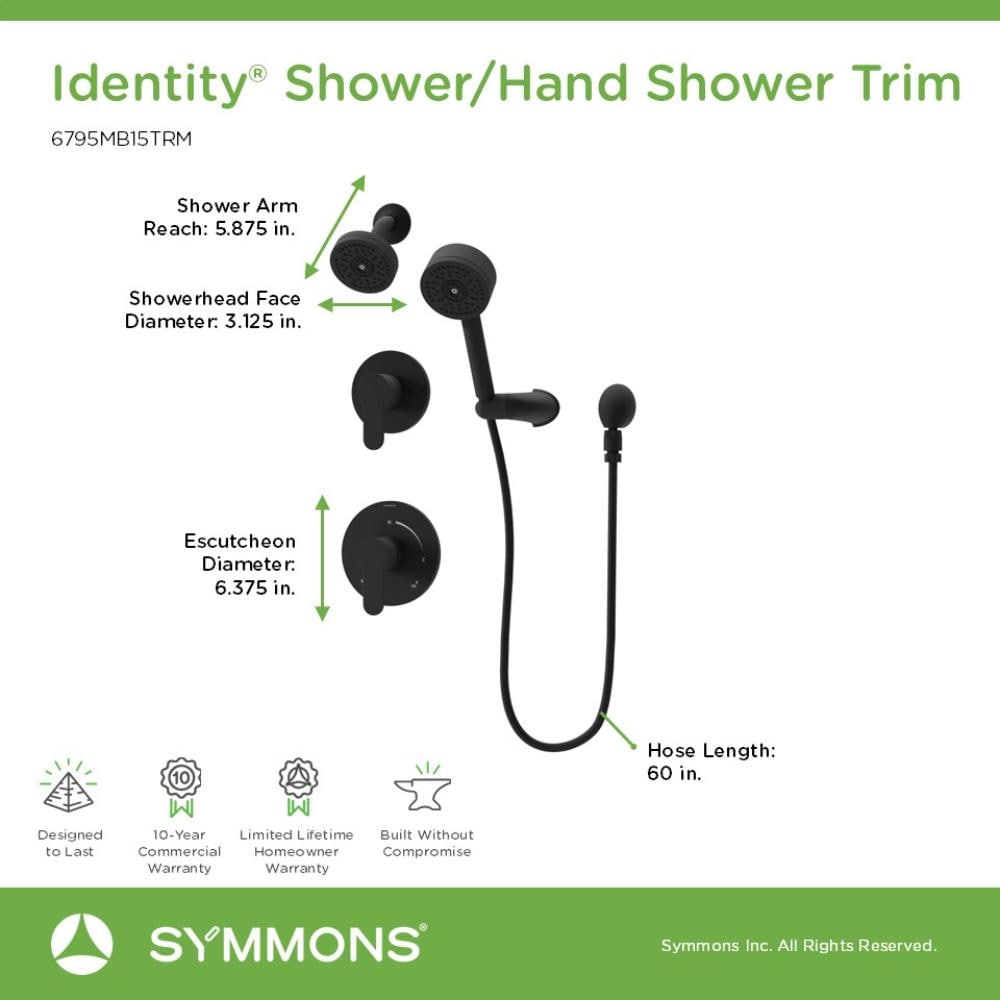 Symmons 6795MB15TRM Showerhead-Bar-Panels - View #2
