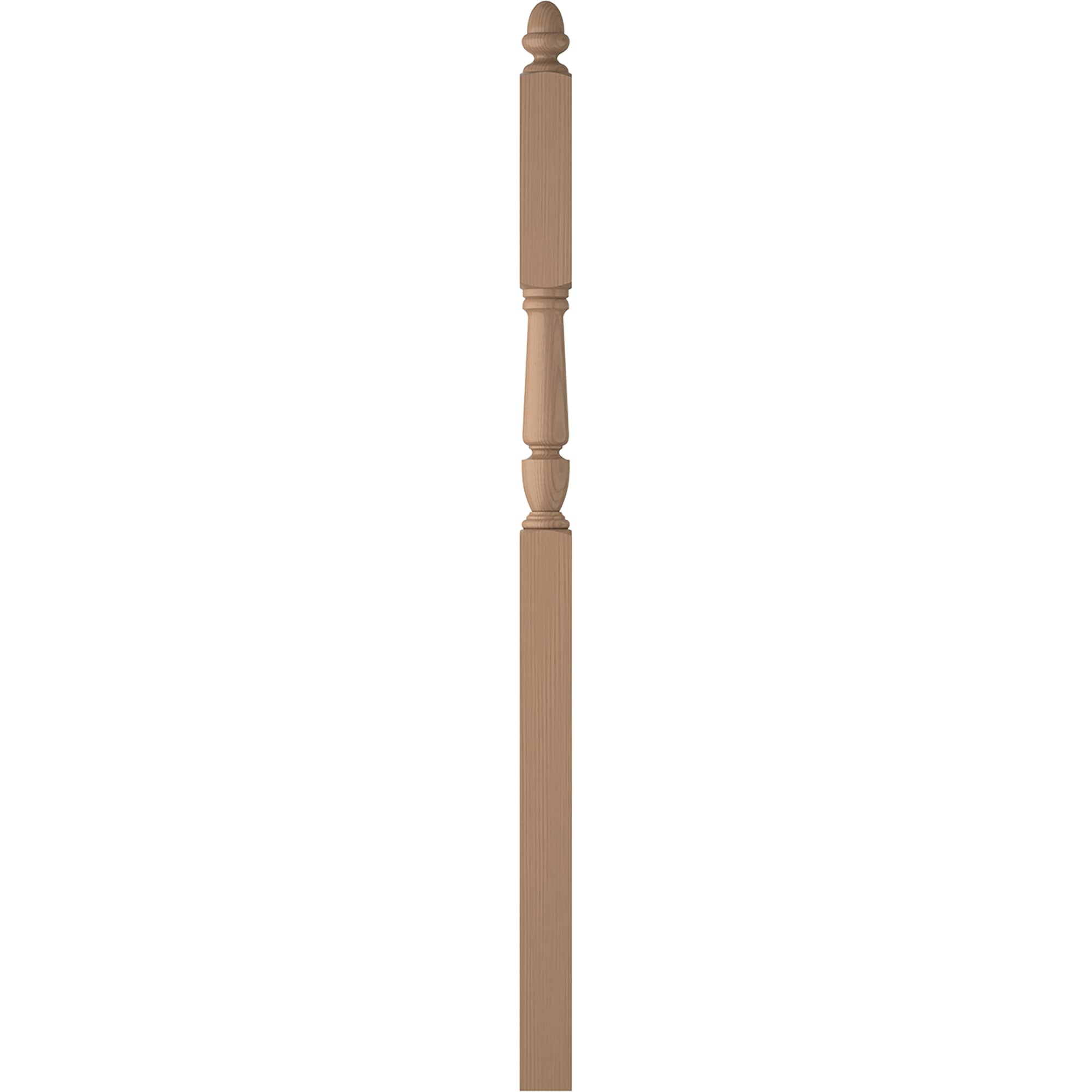 L.J. Smith Stair Systems LJP-3046-P Regent 3.5-in x 72.75-in Unfinished Poplar Intermediate Stair Newel Post