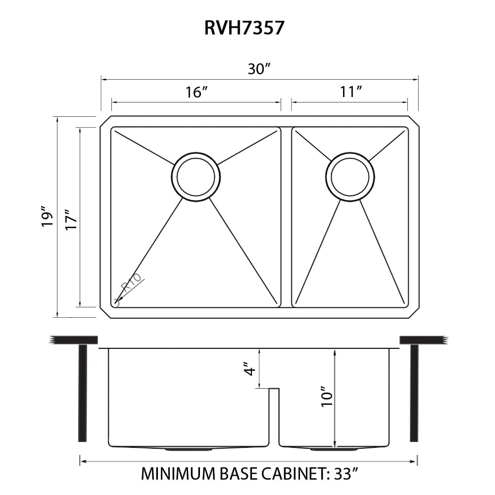 Ruvati RVH7357 Kitchen-Sinks - View #10