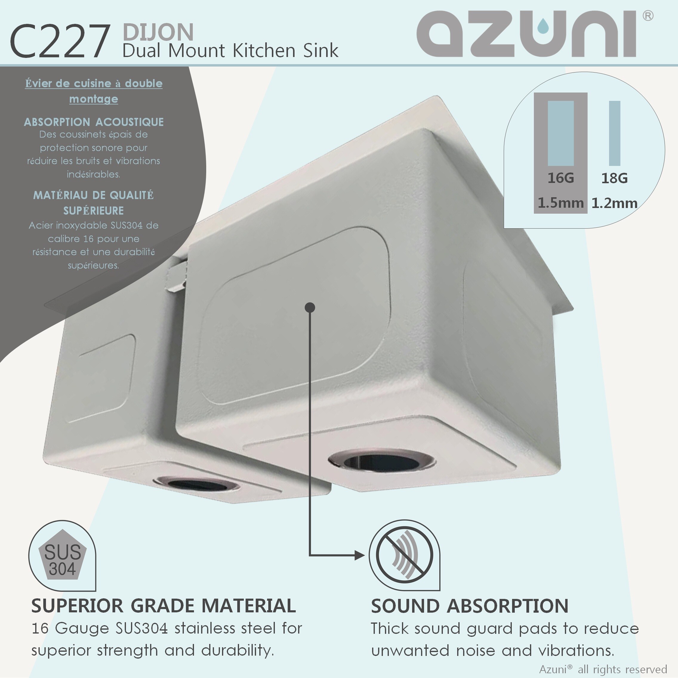 Azuni C227 Kitchen-Sinks - View #5