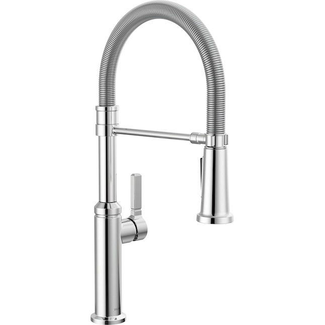 Delta Trinsic Chrome 1-Handle Deck-Mount Pull-Down Handle Kitchen Faucet Delta Trinsic Chrome 1-Handle Deck-Mount Pull-Down Handle Kitchen Faucet