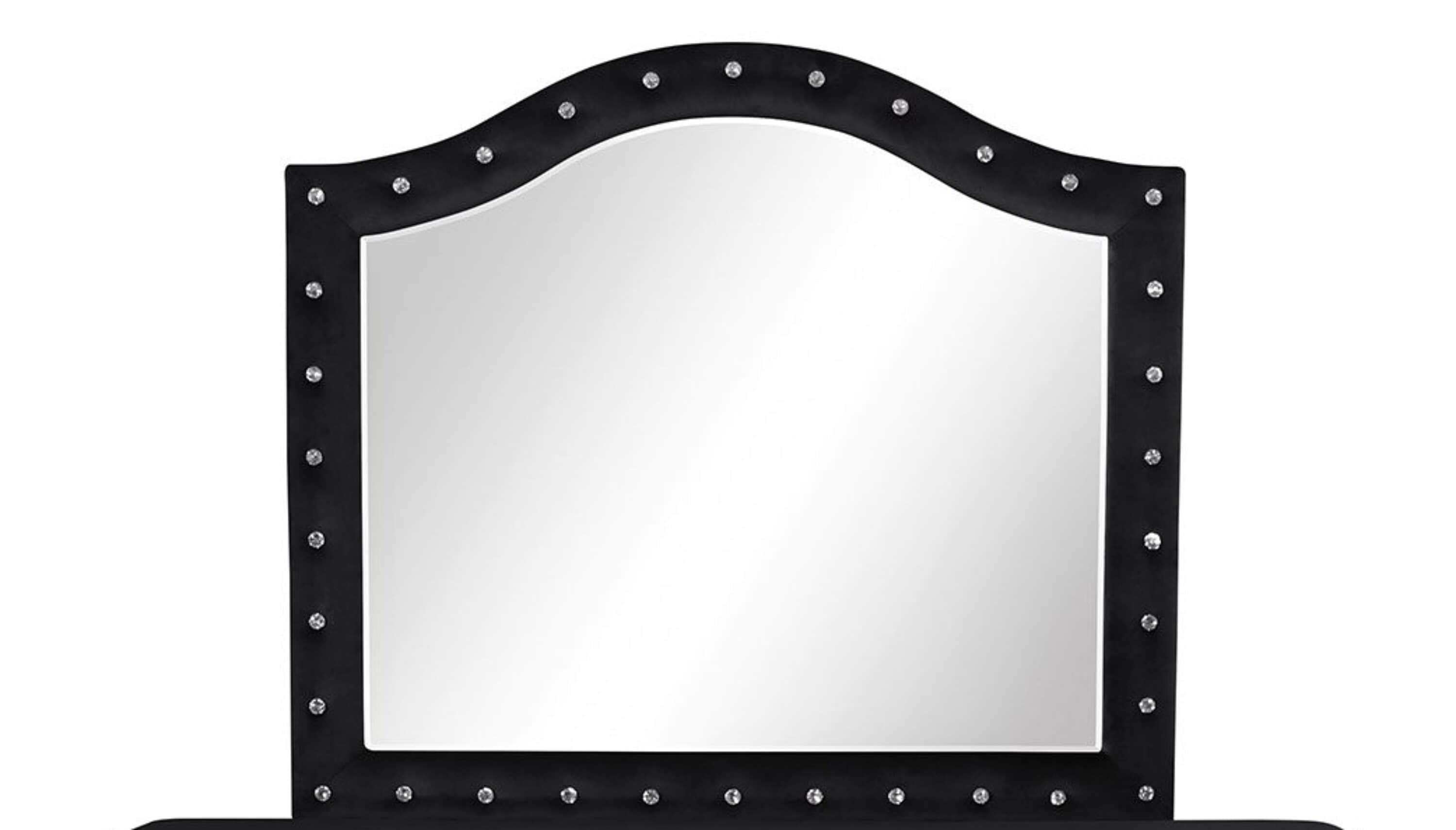Galaxy 808857545039 47.05-in W x 2.76-in H Irregular Black Polished Vanity Mirror