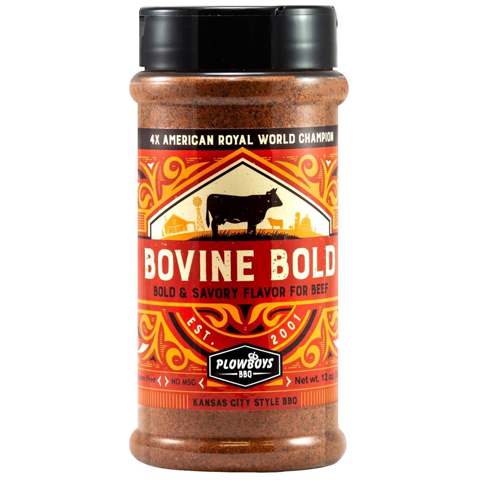 Plowboys BBQ  Bovine Bold Seasoning Rub 6.5 oz 1 pk