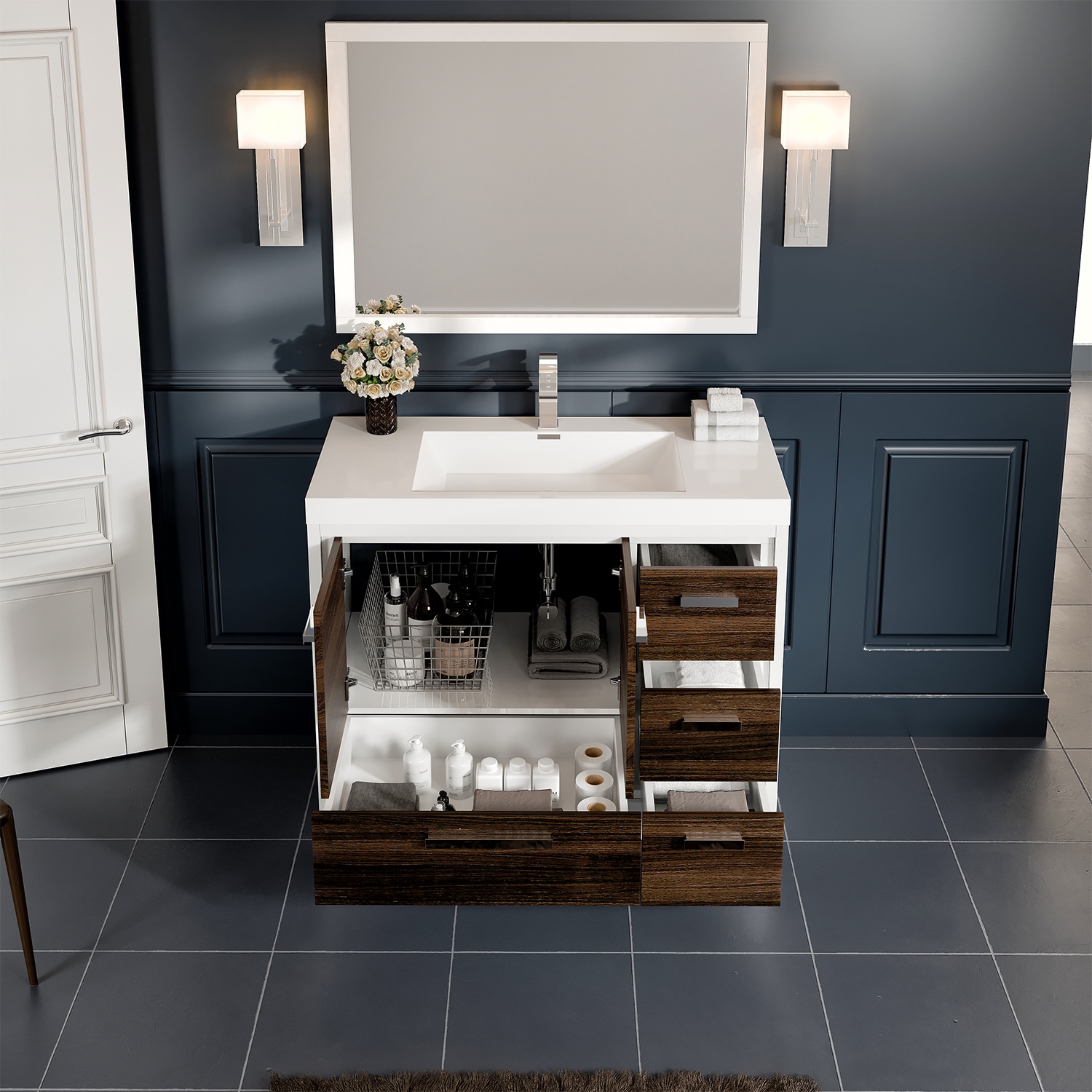 Eviva EVVN765-42GOK-WH Bath-Vanity-Combo - View #3