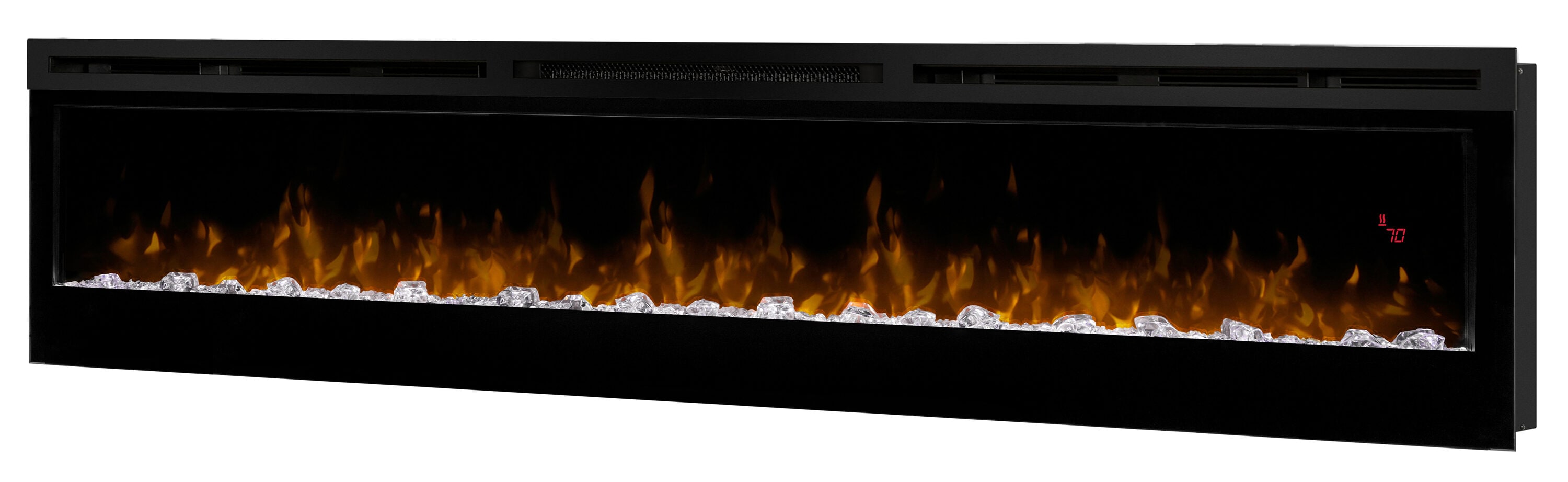 Dimplex BLF7451 74.25-Inches W Black Wall mount Fan-forced Flat wall Electric Fireplace with Remote Control Included