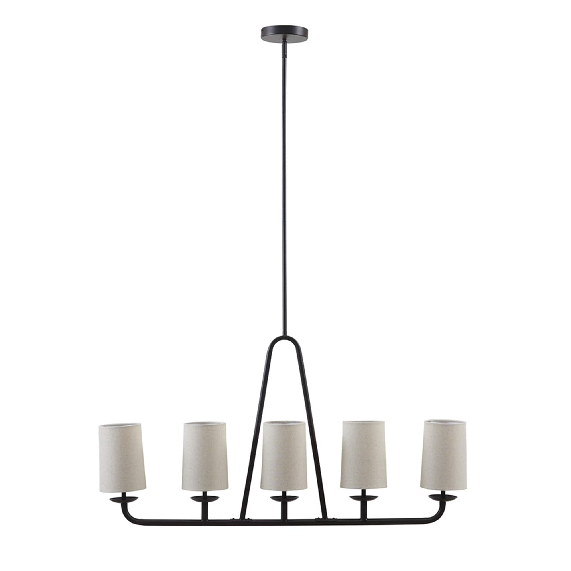 BABOOM BOM-5129484-OR 5-Light Linear Pendant Light 5 -Light Black Modern/contemporary Linear Medium Hanging Pendant light
