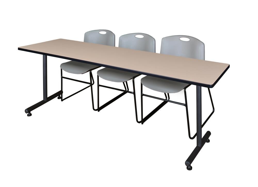 Regency MKTRCT8424BE44GY Training Off-white 4-Person Training Table (84-in W x 29-in H)