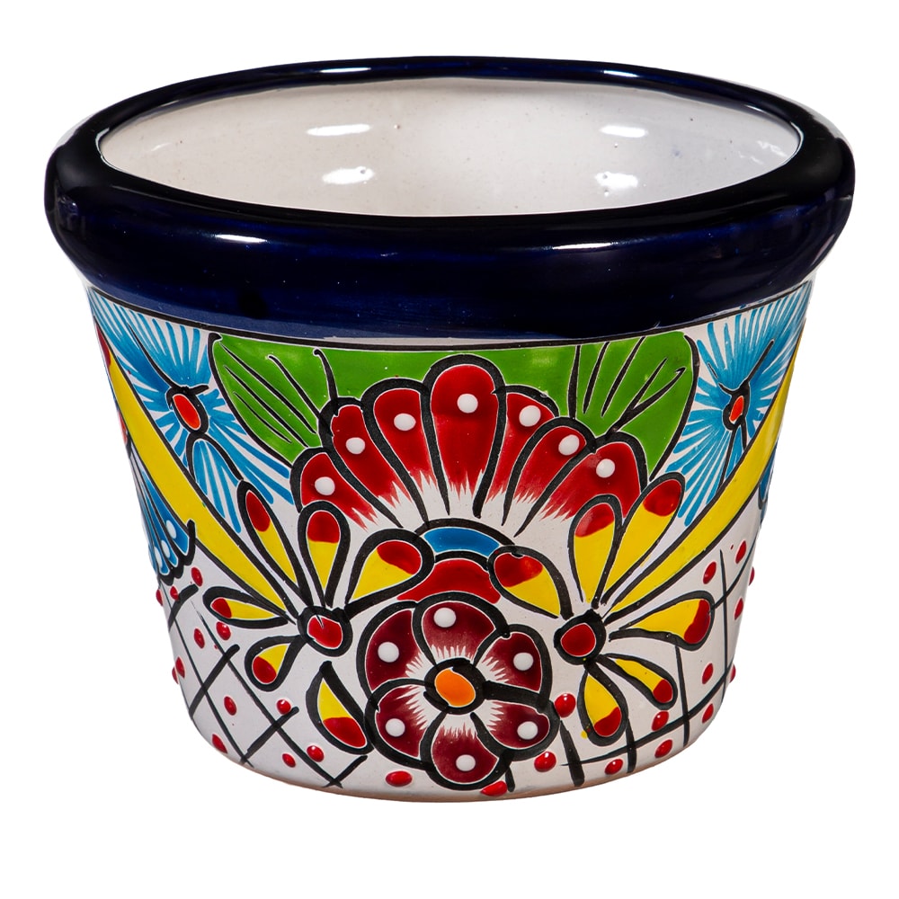Style Selections ZLW84G2461 Urn 8.0-in W Small Multiple colors/finishes Clay Indoor/Outdoor Planter with Drainage Holes