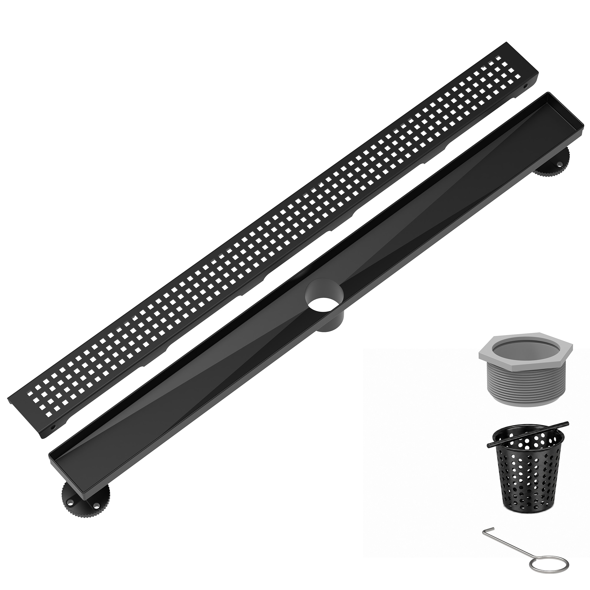 BWE - Grate 32" 304SS Linear Shower drain MB with Flange