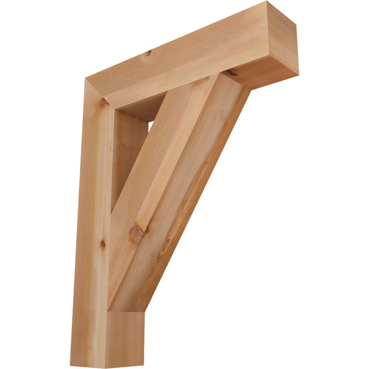 Ekena Millwork BKT06X28X36TRA05SWR Traditional block smooth 5-1/2-in x 28-in x 36-in Western red cedar Brown Wood Standard bracket