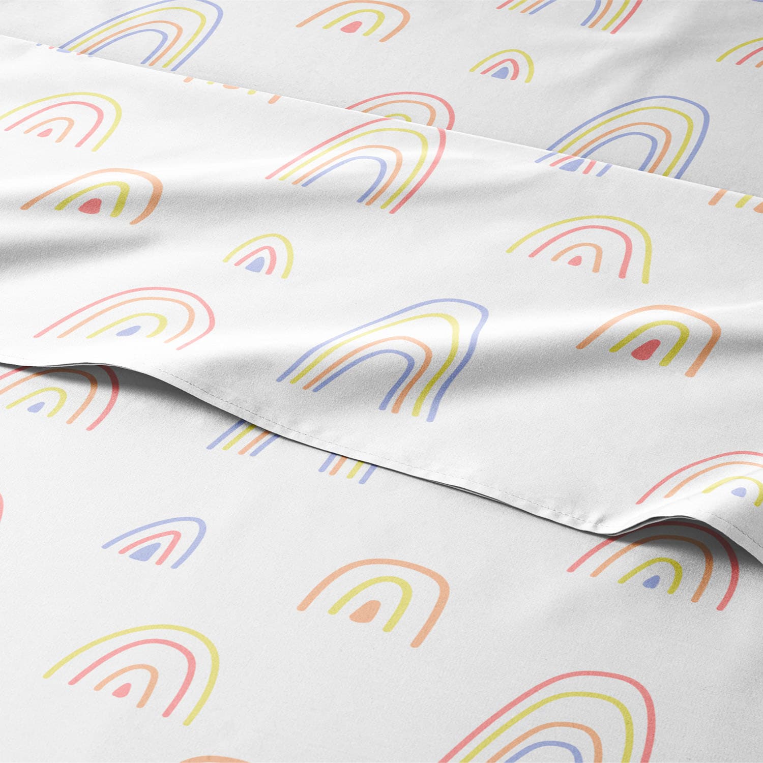 CGK Linens Queen Rainbows Deep Pocket 4-Piece Bed Sheet Set