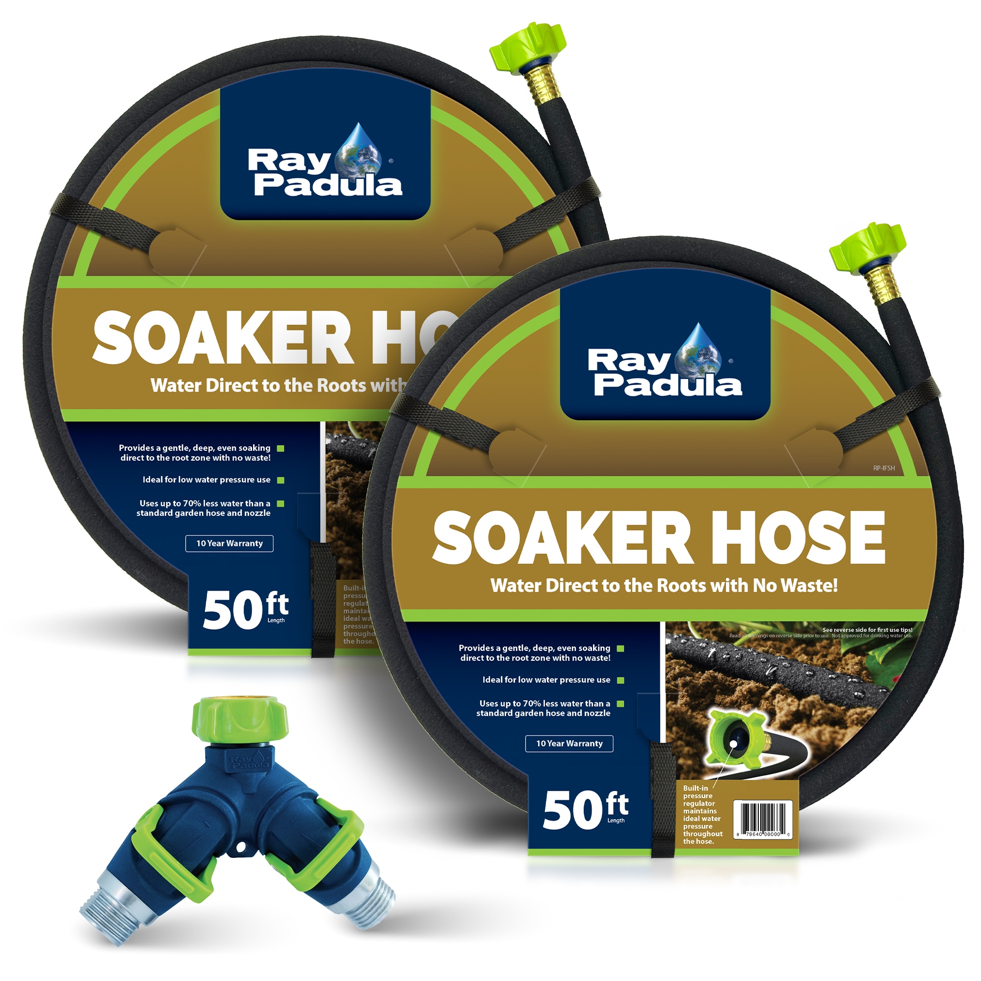 Ray Padula EC-IFSH-SY2 1/2-in x 50-ft Kink Free Rubber Black Soaker Hose