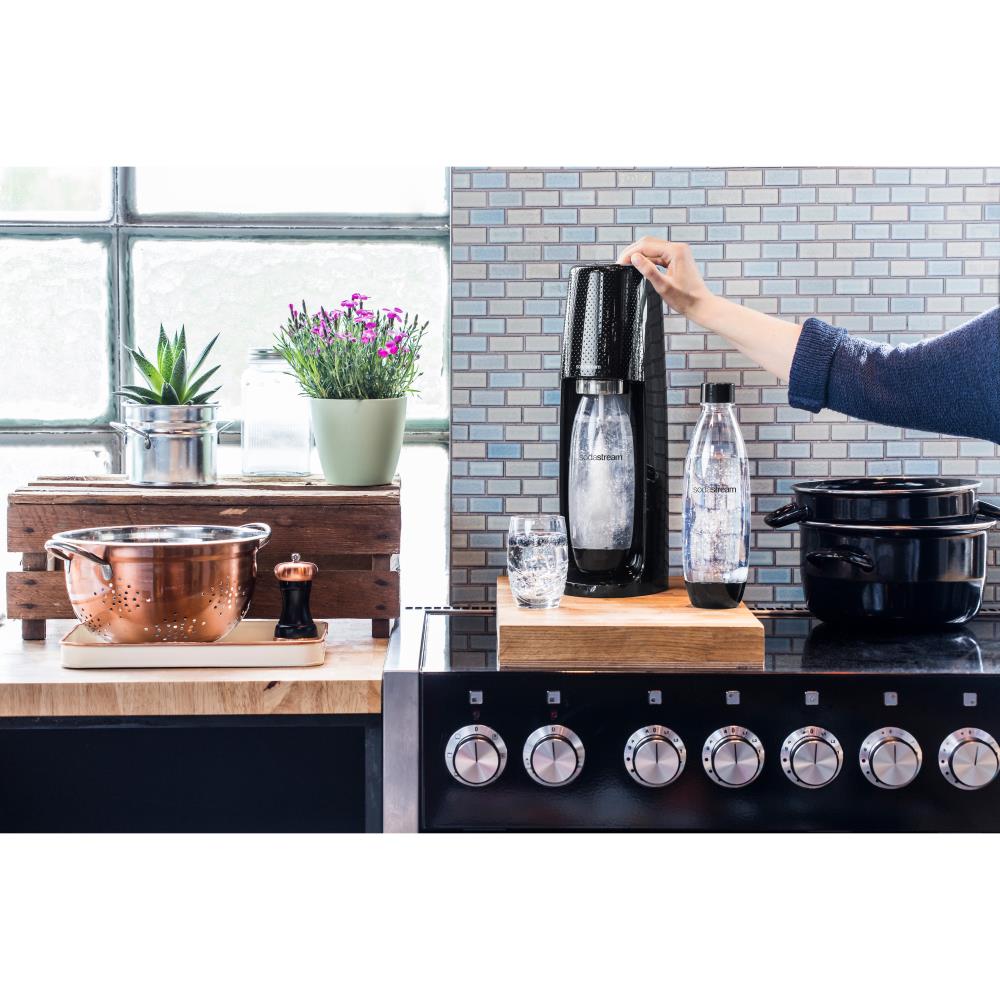 Happy Frizz, MIO Sparkling Water Maker, Black (+Gas & 1 Bottle