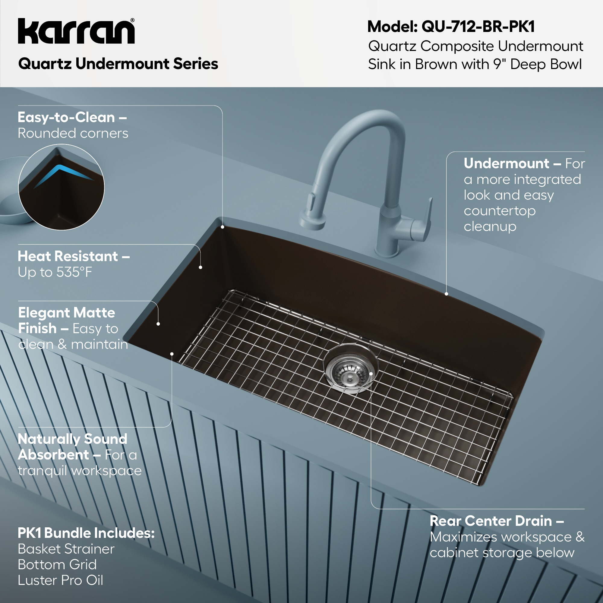 Karran QU-712-BR-PK1 Kitchen-Sinks - View #5