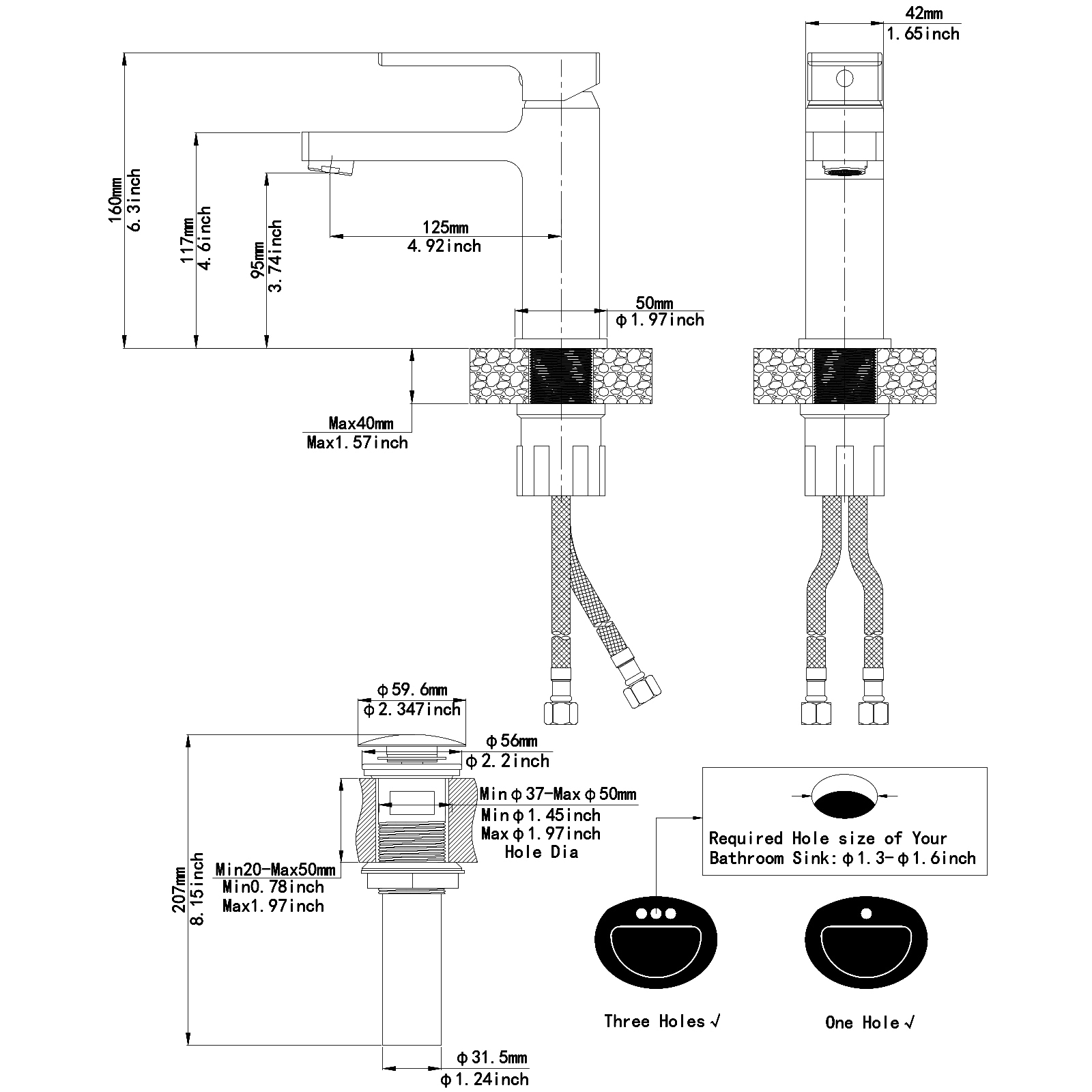 BWE A-96036-BLACK Lavatory-Faucets - View #14
