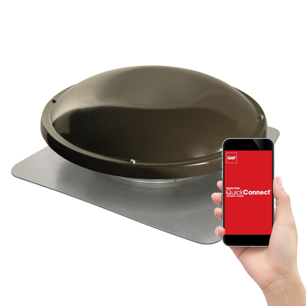 Master Flow ERV5WWQCT 1250 -CFM Weathered Wood Galvanized steel Electric Power Roof Vent