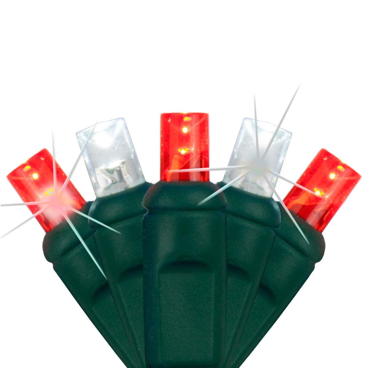 Wintergreen Lighting 79593 SoftTwinkle 50 -Count 16.33-Feet Twinkling Red/White LED Plug-In Christmas String Lights