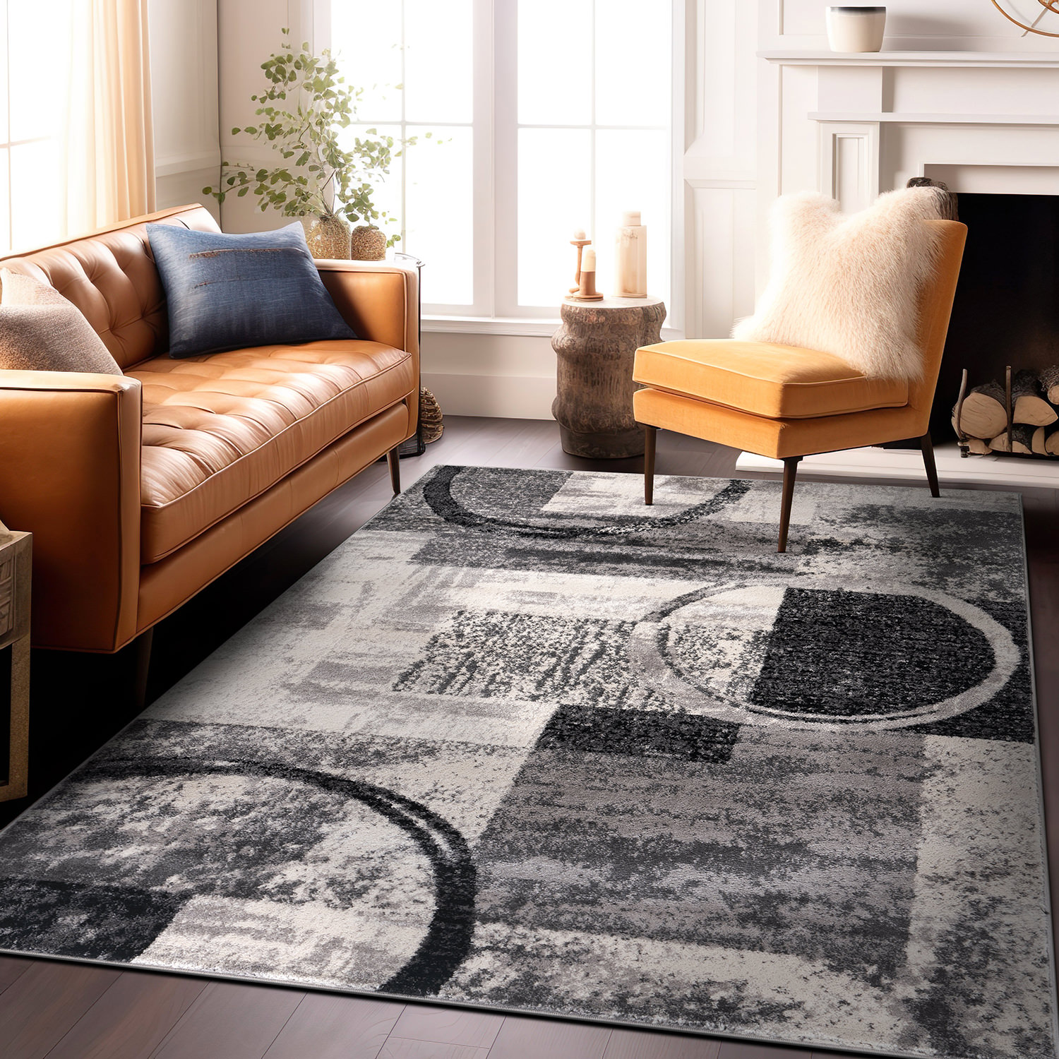 World Rug Gallery 8 X 10 (ft) Cream Indoor Geometric Global Area Rug ...