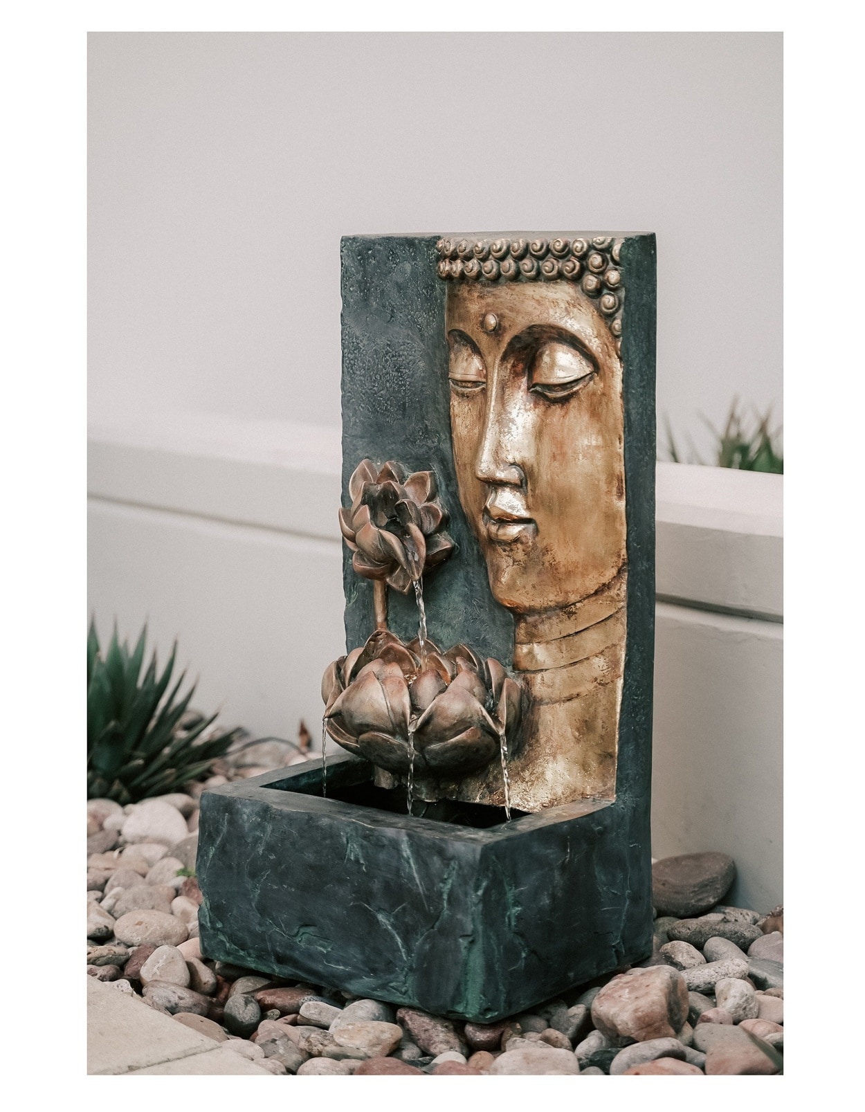 XBrand 29.92-in H Resin Electric Powered Outdoor Fountain Statue Pump Included