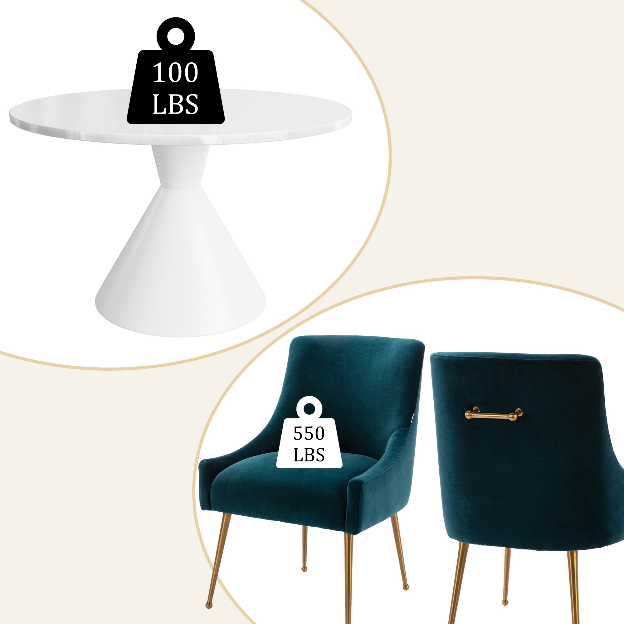 Clihome CL-RBT2-BWH700LGR Dining-Sets - View #6