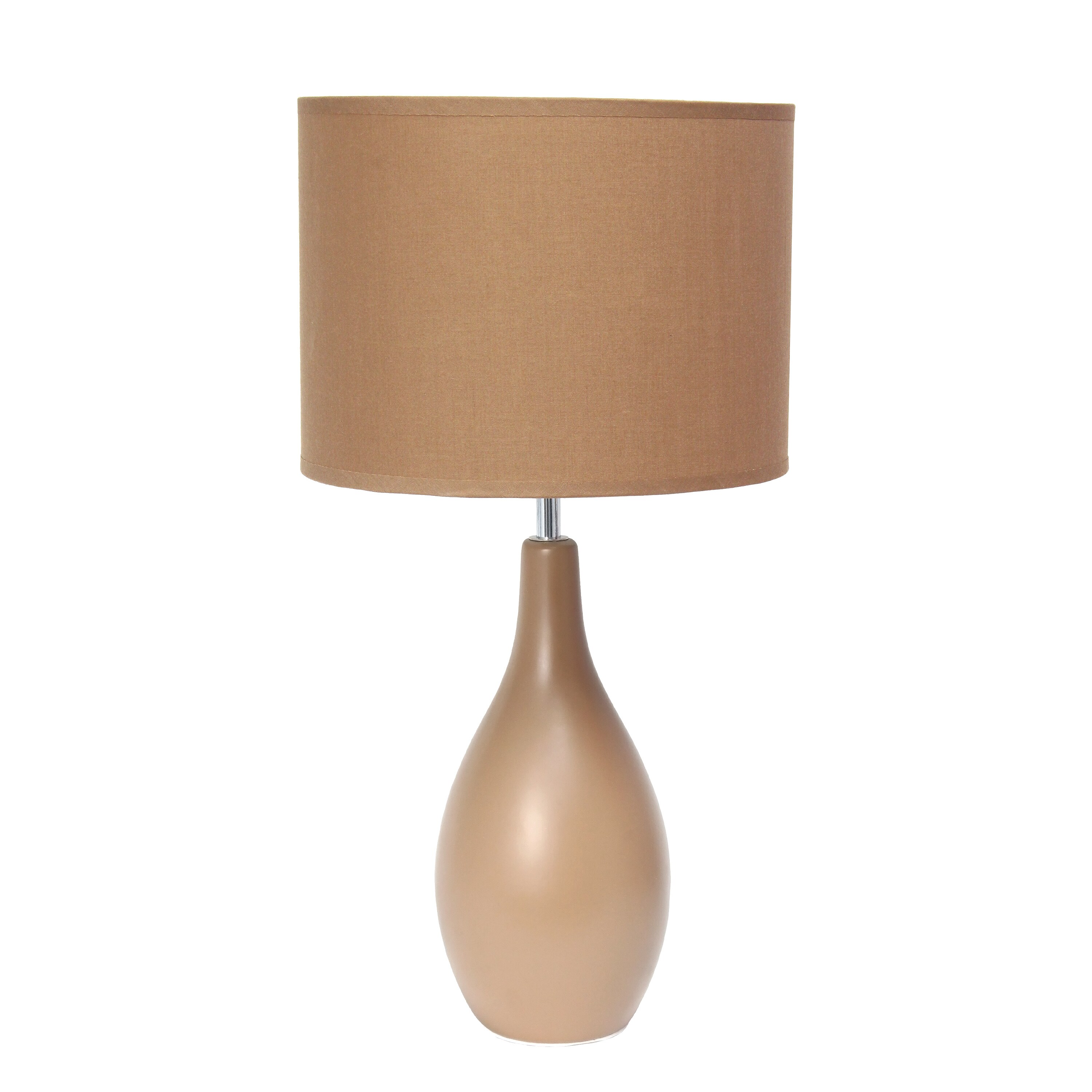 Fabric Shade In The Table Lamps, Mocha Metal Table Lamp