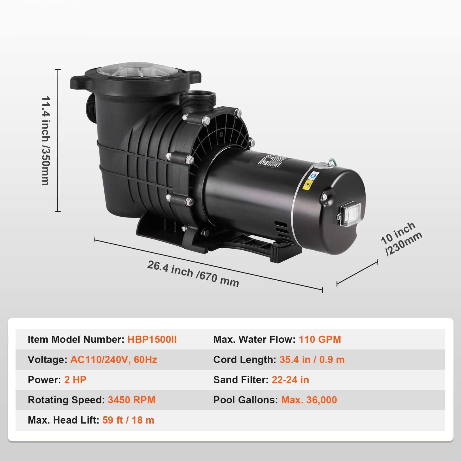 VEVOR SCYCGLBDSSDY03897V5 pumps - View #7