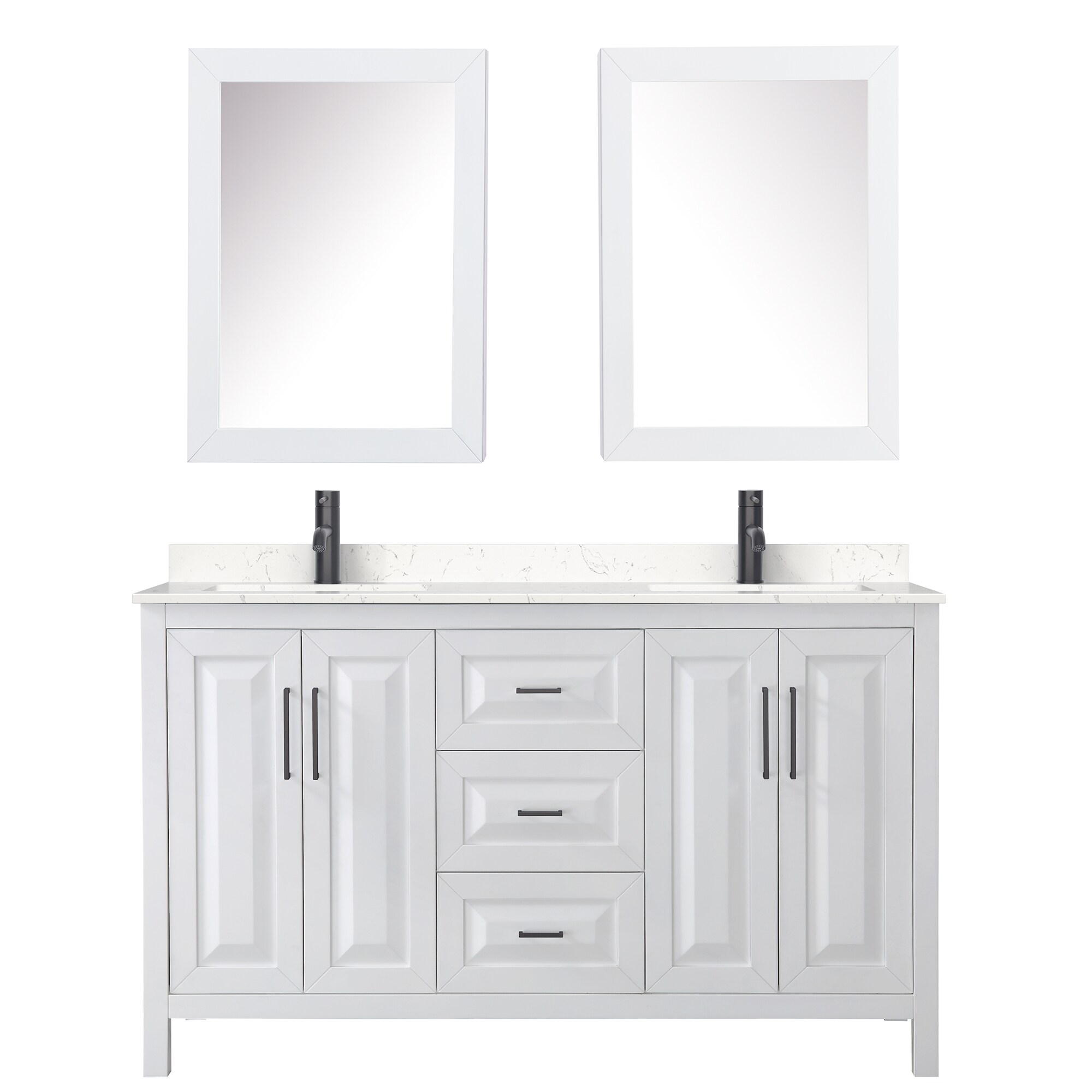 Wyndham Collection WCV252560DWBC2UNSMED Bath-Vanity-Combo - View #3